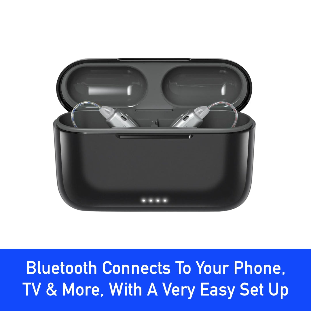 RIC Bluetooth Hearing Aids (App Controlled) - Silver